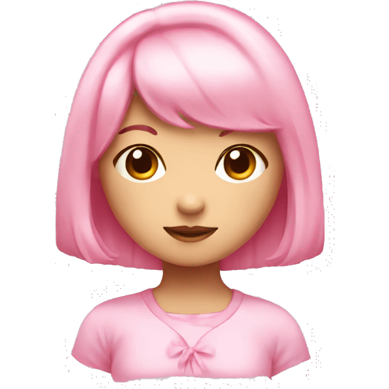 Kawaii pink girl emoji