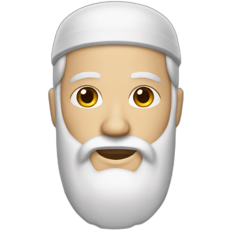 short white beard man wearing kufi emoji