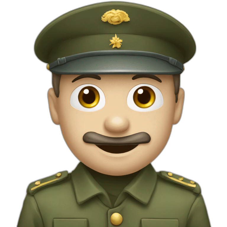 Souris en habit de militaire emoji