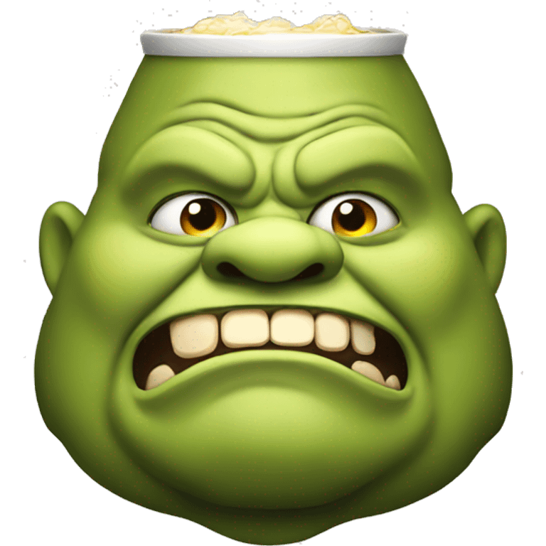 fat ogre head with beer emoji