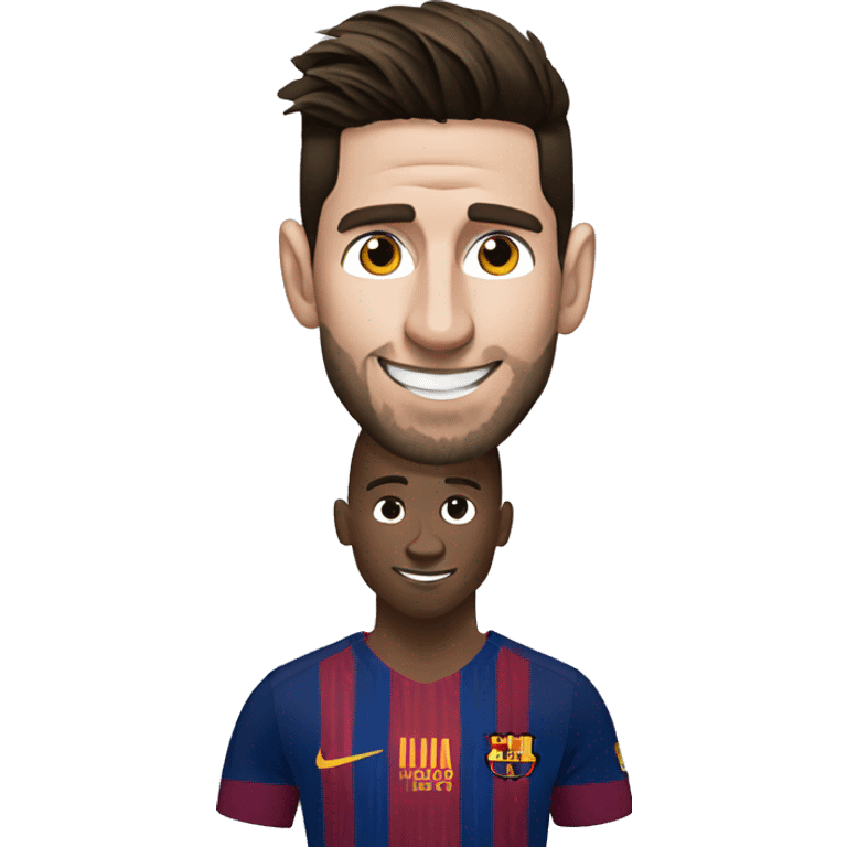 Messi con cr7 emoji