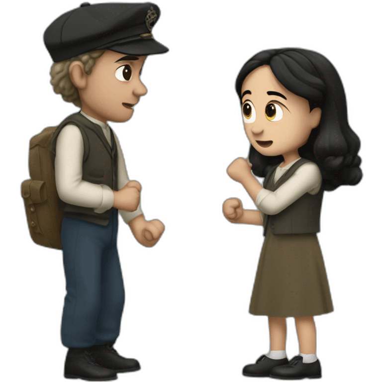 anne frank fighting thomas the train emoji