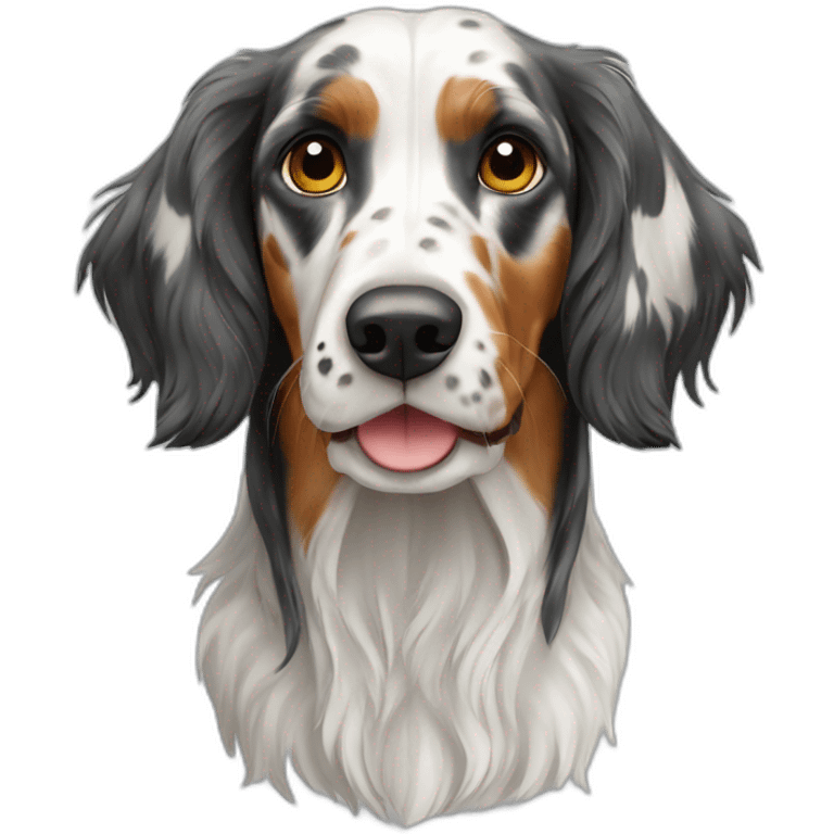 english setter tricolor emoji