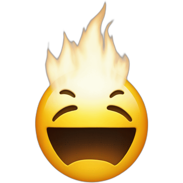  Un Smiley avec du feu qui sort des yeux emoji