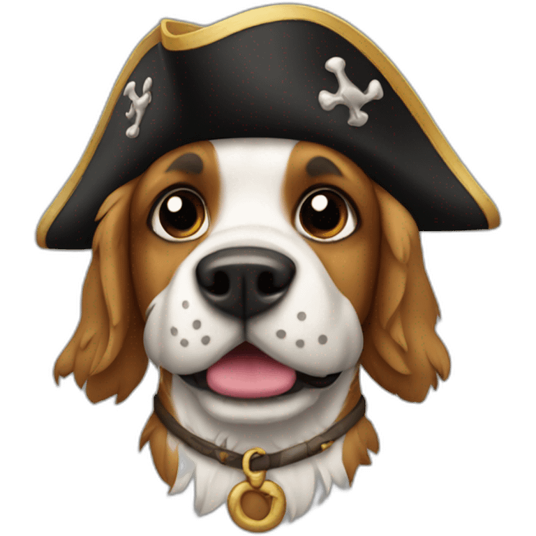 dog as a pirate emoji