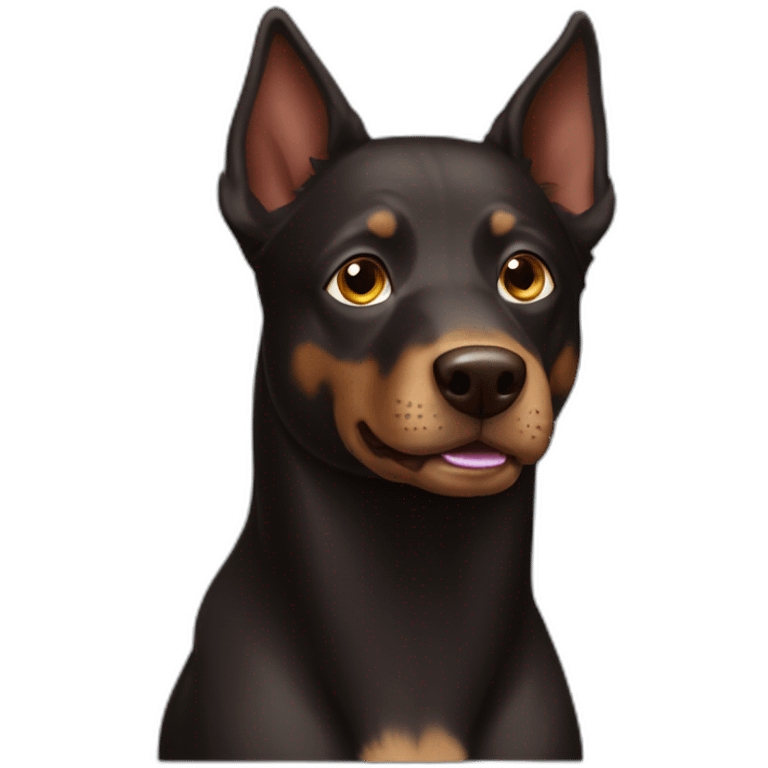 dark brown show Kelpie dog emoji