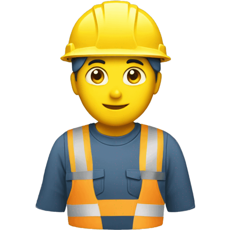 worker with yellow helmet emoji