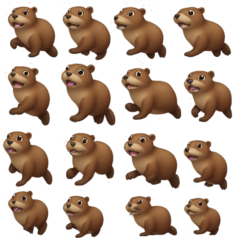 Running beaver  emoji