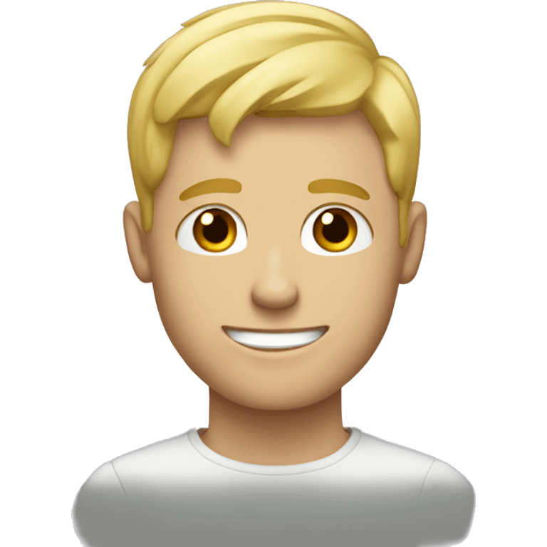 Cute blonde guy  emoji