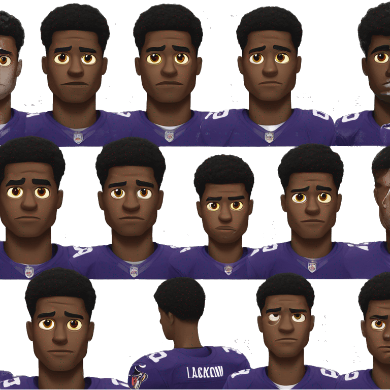 Sad Lamar Jackson emoji