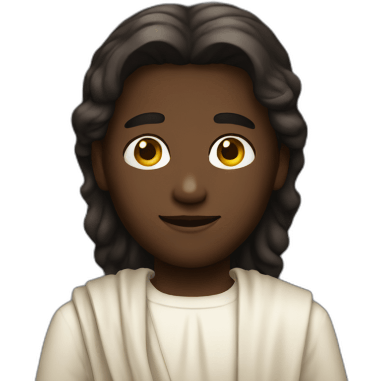 young jesus with dark skin emoji