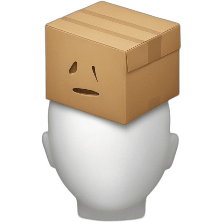 man with box over head emoji