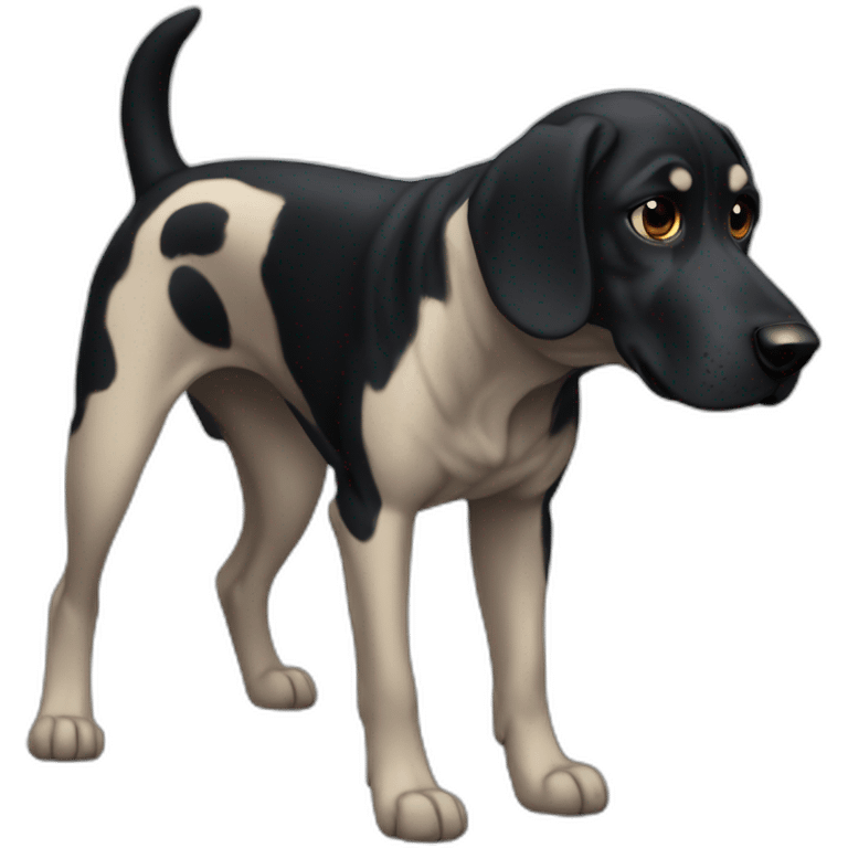 Un chien noir giga chad emoji