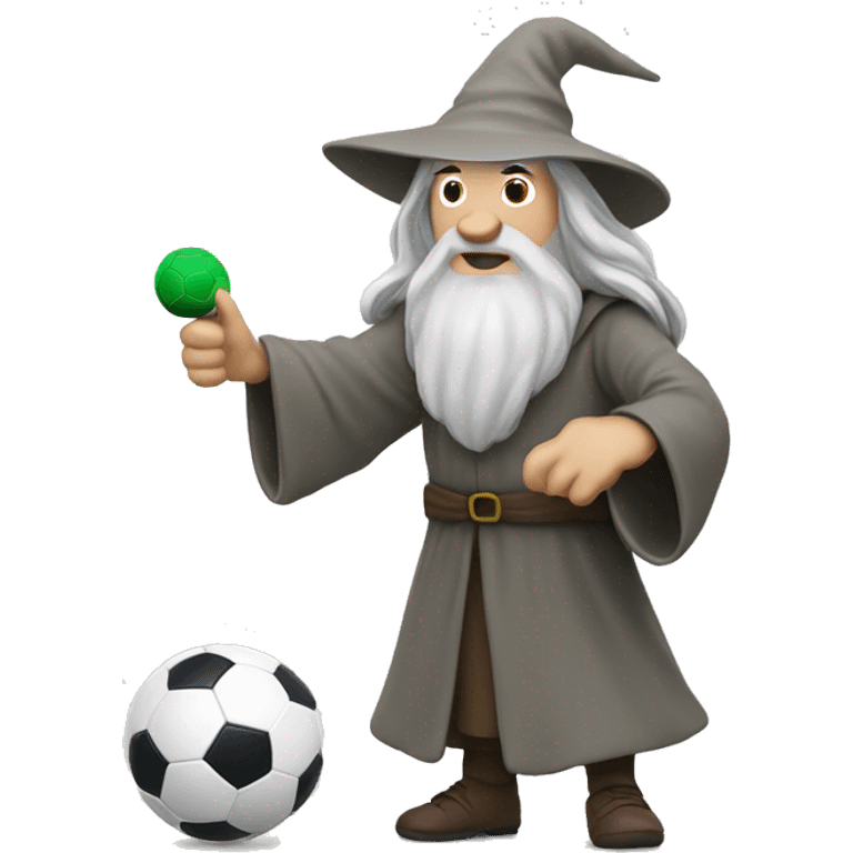 gandalf playing soccer emoji