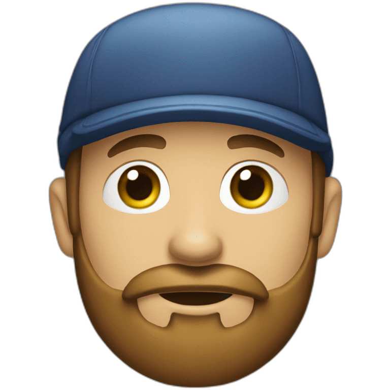 Bearded man with backward cap emoji