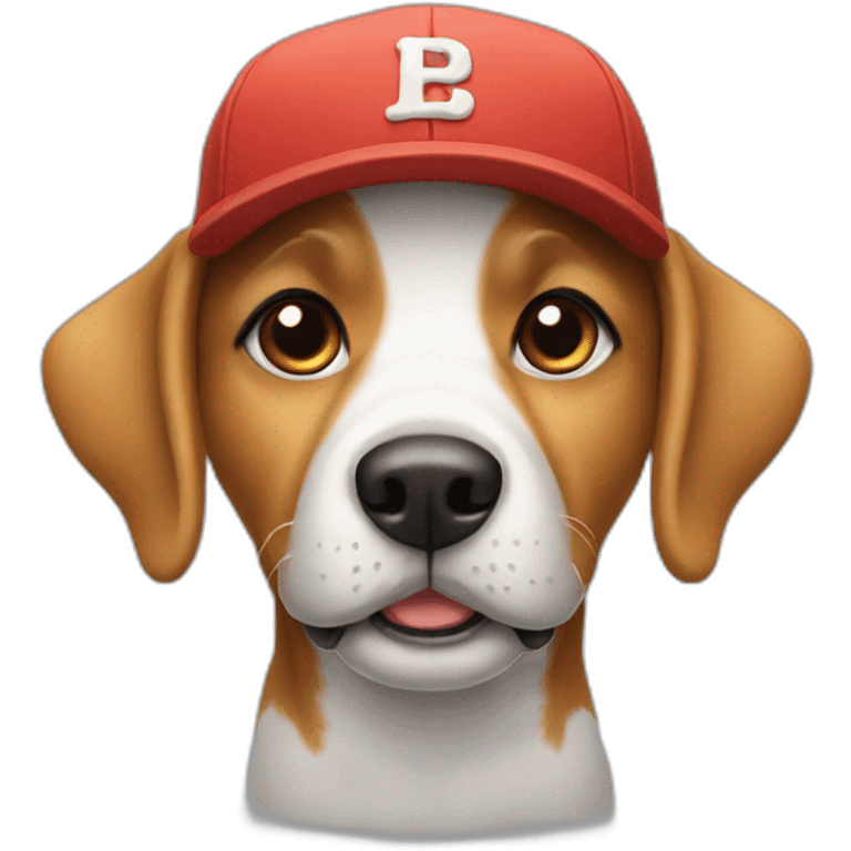 A dog with a cap emoji