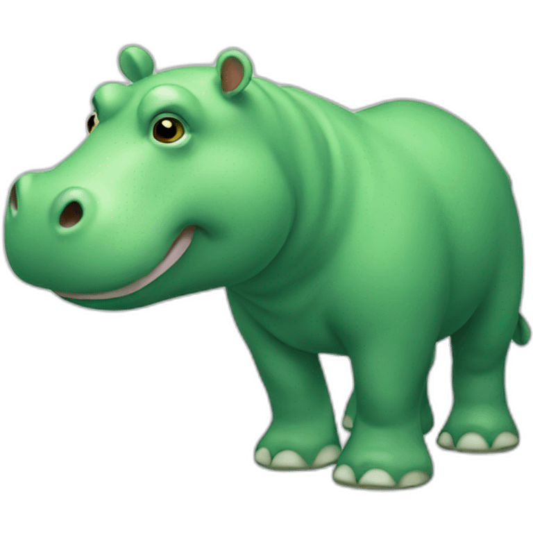 Green hippo emoji