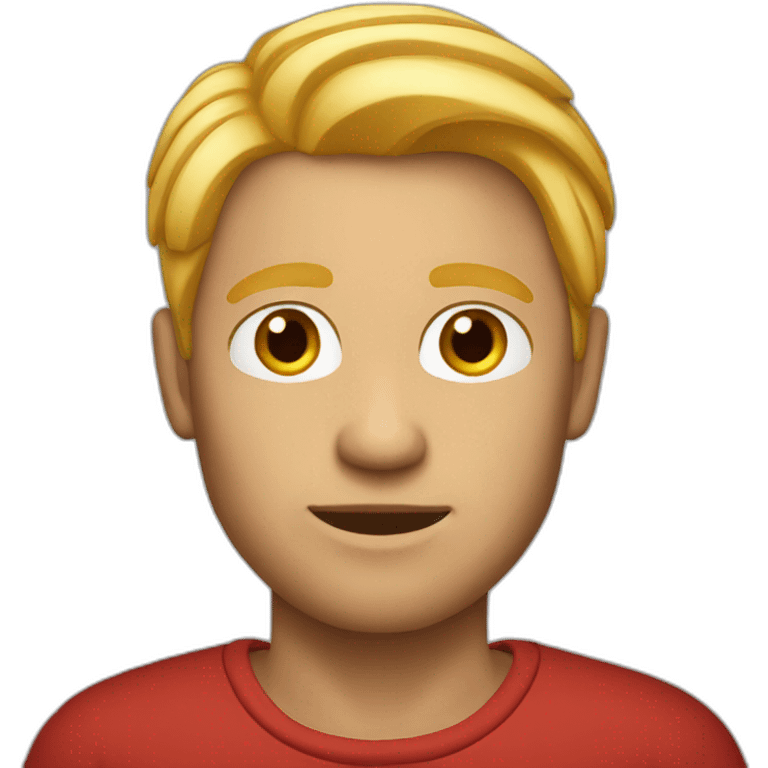 red skin blond man emoji