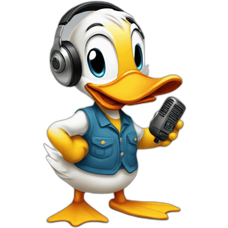 Donald the Duck doing radio emoji