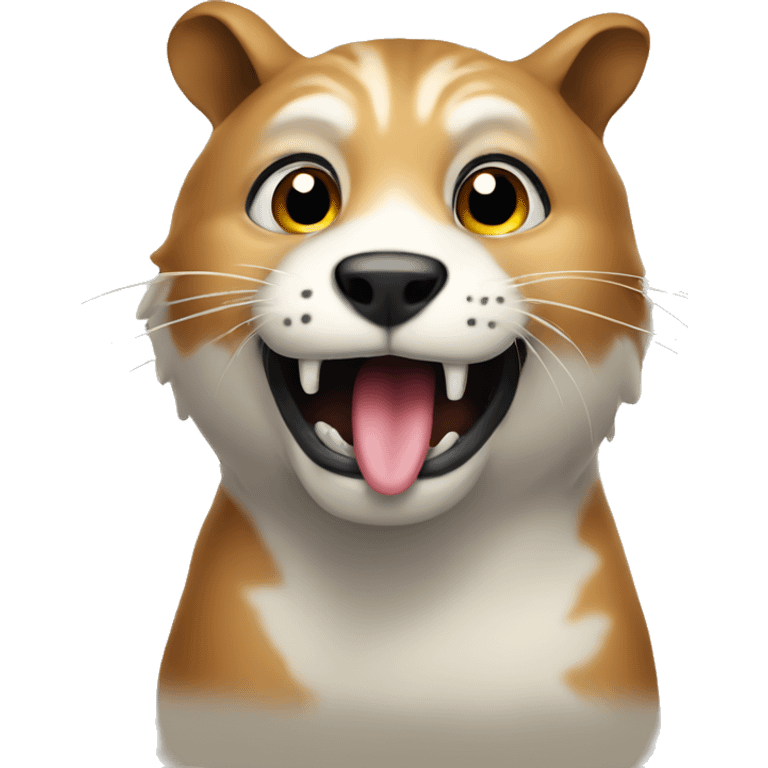 curious animal with open mouth emoji