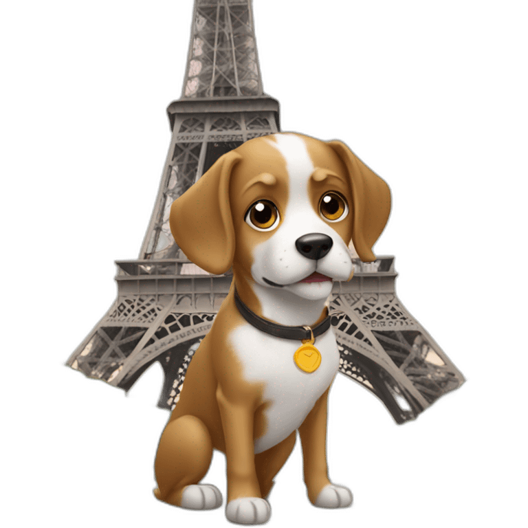 Dog in paris emoji