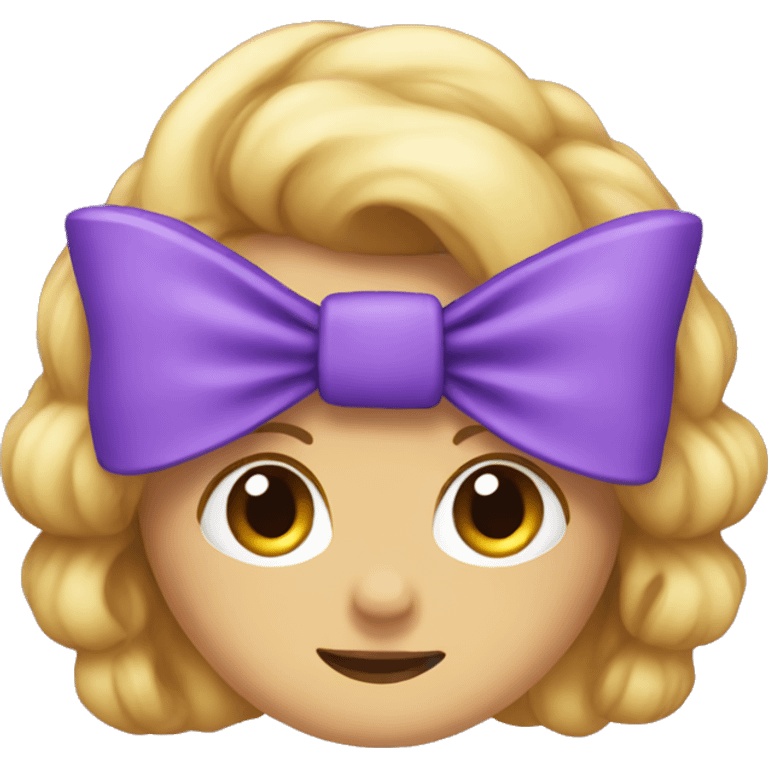 Purple bow emoji