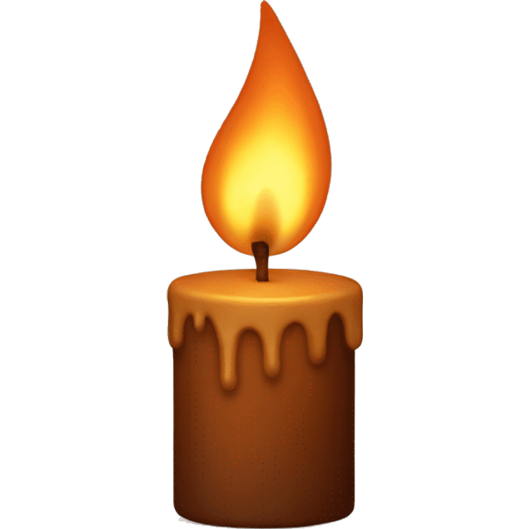 Brown candle emoji