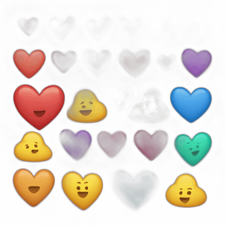 Corazones colores emoji