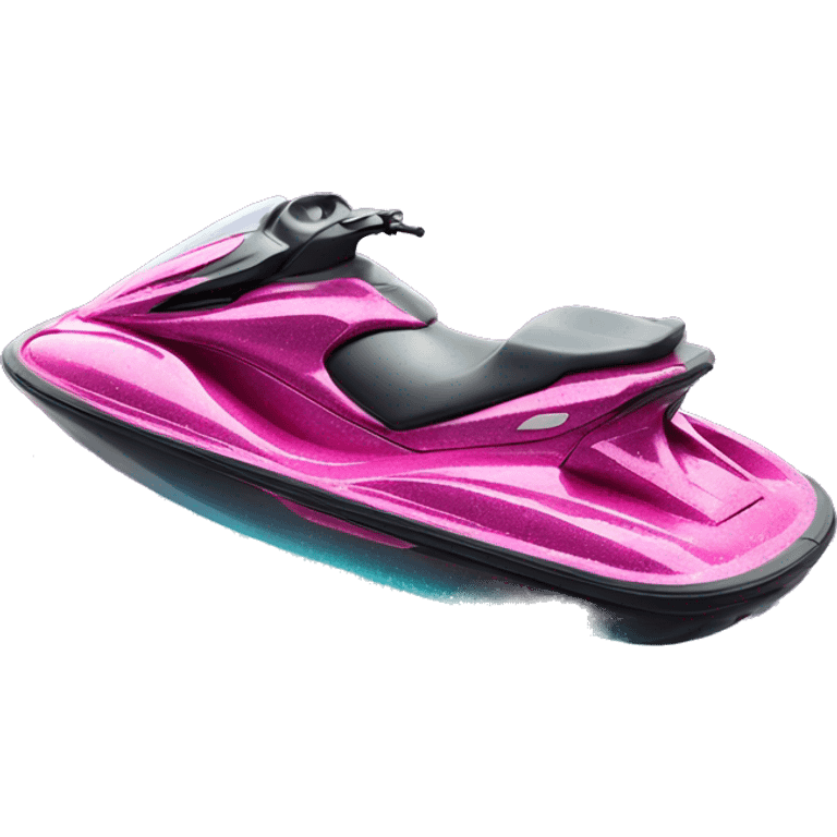  Realistic glitter jet ski isolated. emoji