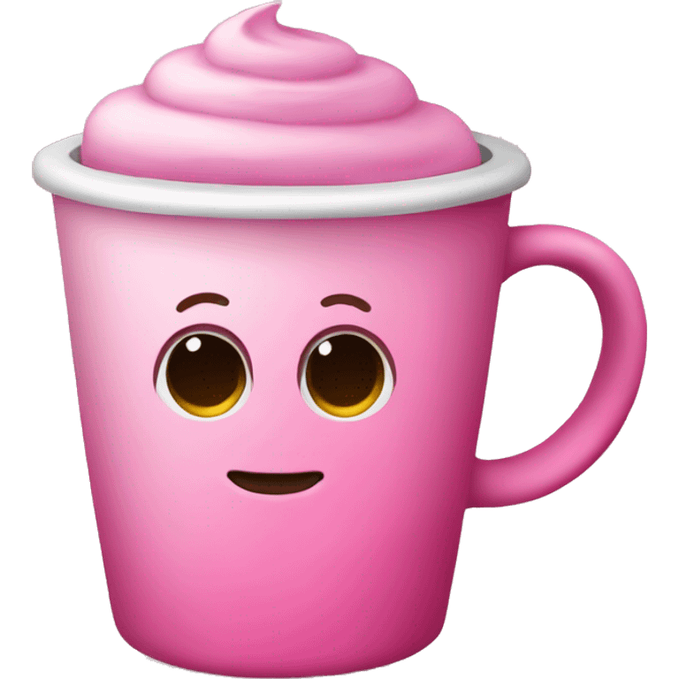 Pink coffee emoji