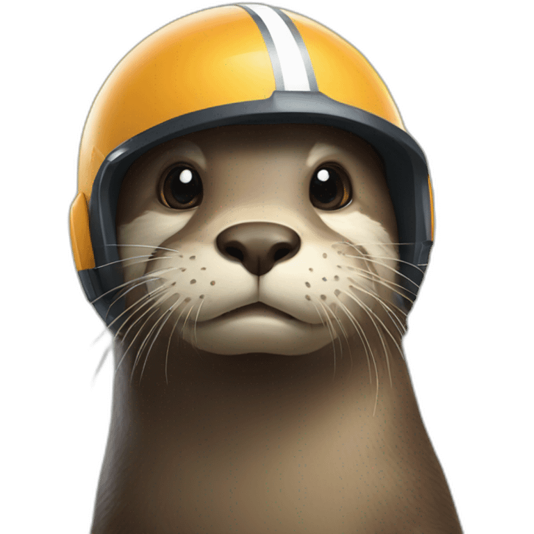 otters wearing helmet emoji