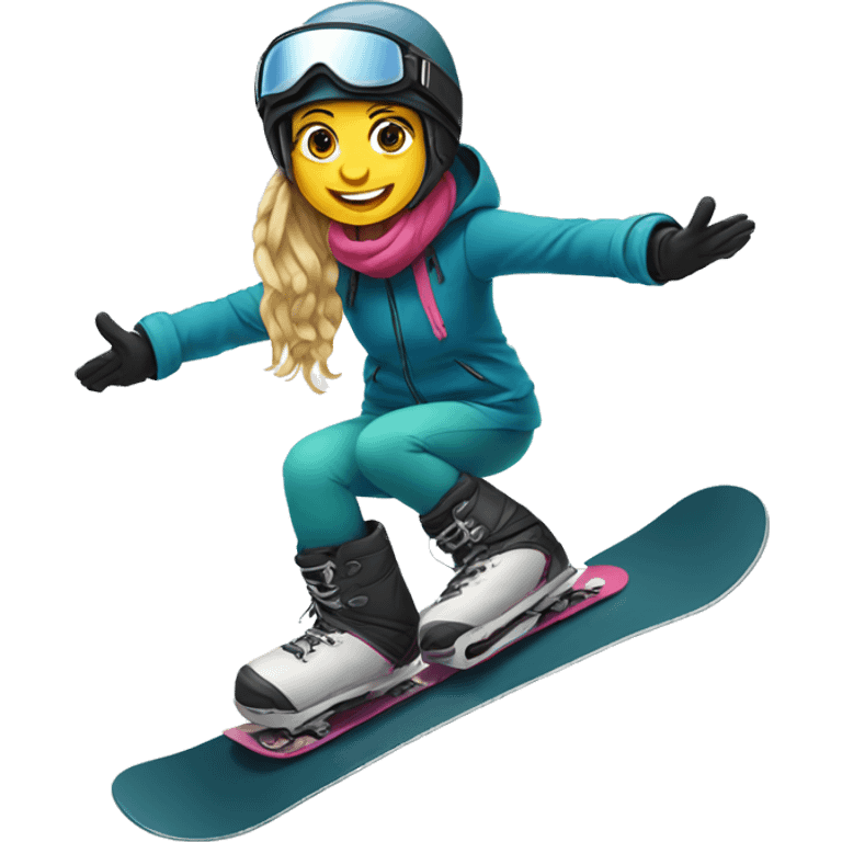 Girl on snowboard  emoji