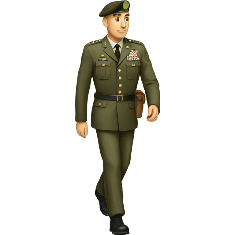 Military man walking  emoji