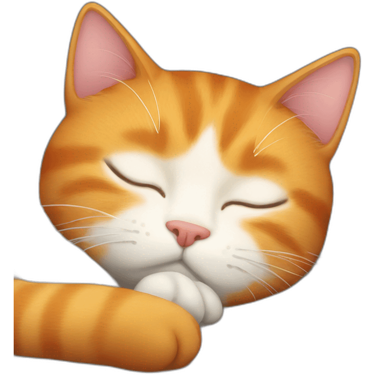 Sleeping ginger cat emoji