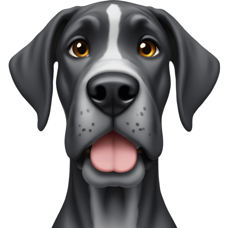 Black and grey Great Dane  emoji