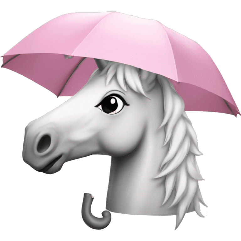 Light pink umbrella unicorn  emoji