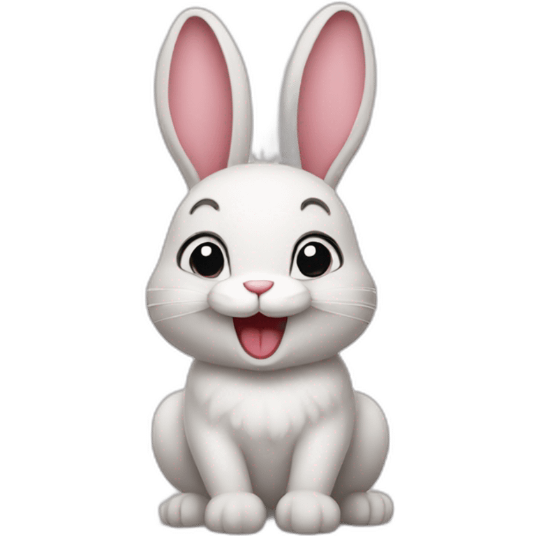 Bunny happy emoji