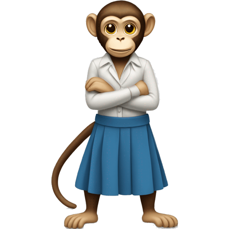 a monkey doing cartweel with a skirt on emoji