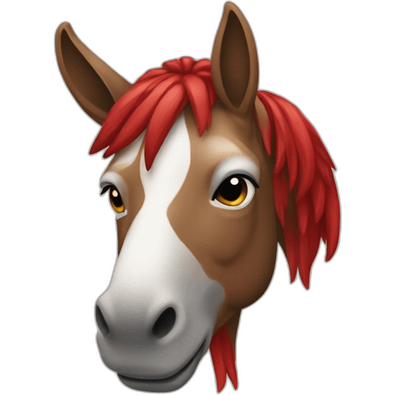 Un abogado sobre un burro rojo emoji