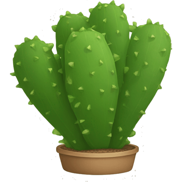 round Nopal without pot emoji