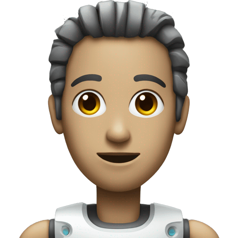 a robotic human emoji