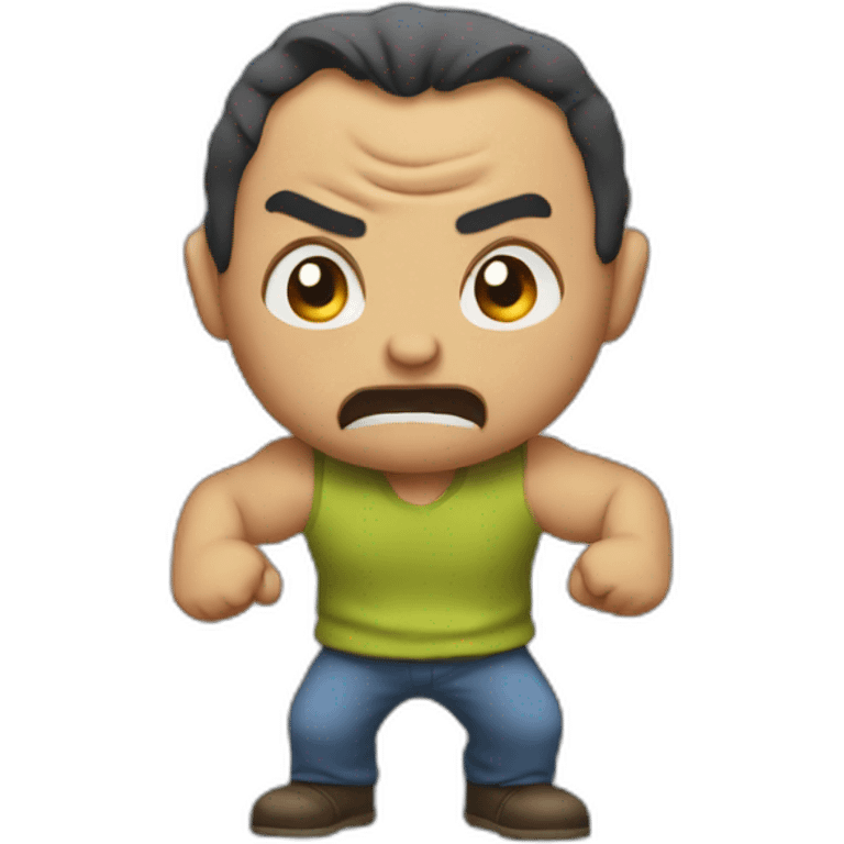 ANGRY MAN PULLING HAIT OUT emoji