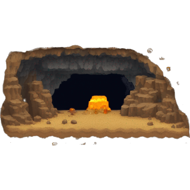 cave 8 bit with emoji emoji