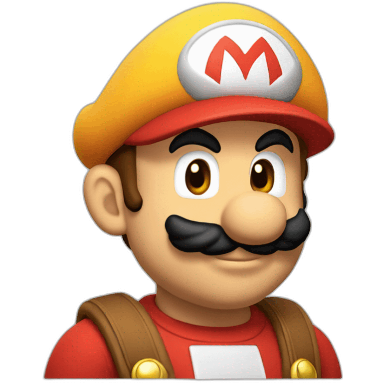 Mario qui fait un doit d’honneur emoji