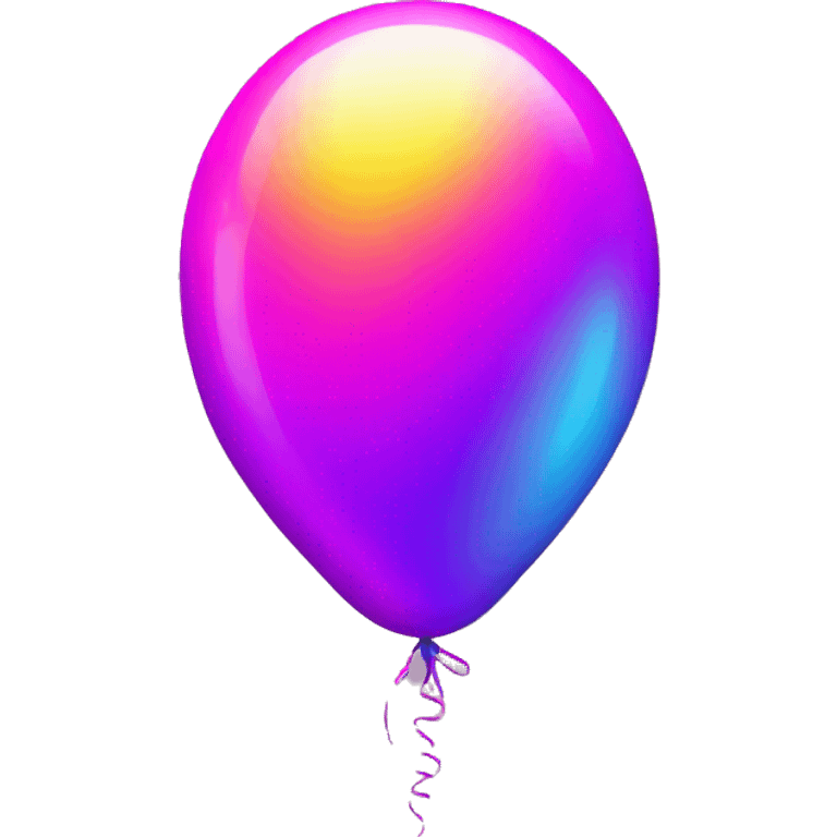 Shiny neon balloons emoji