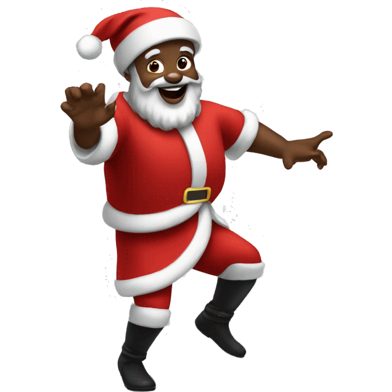 dancing black santa emoji