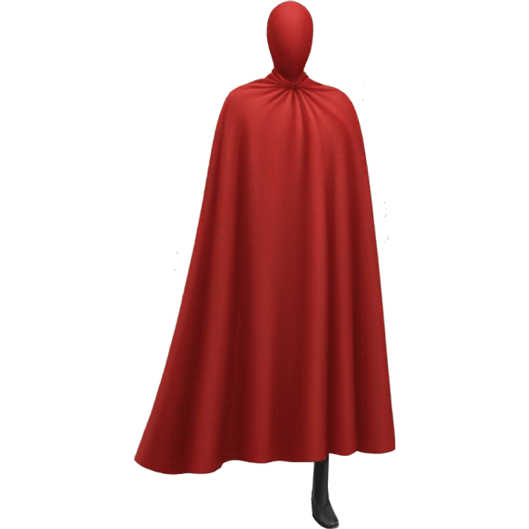 faceless mannequin flying red cape without hood emoji