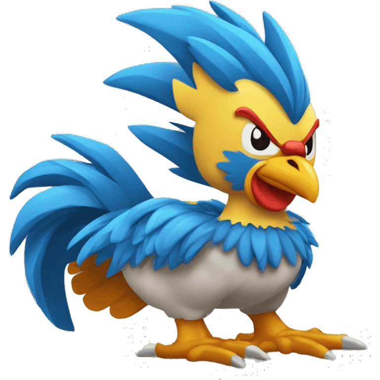 Super saiyan chicken emoji