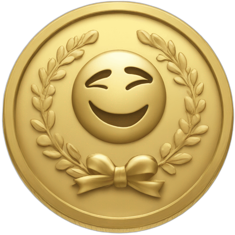 Round coin gold trophy emoji