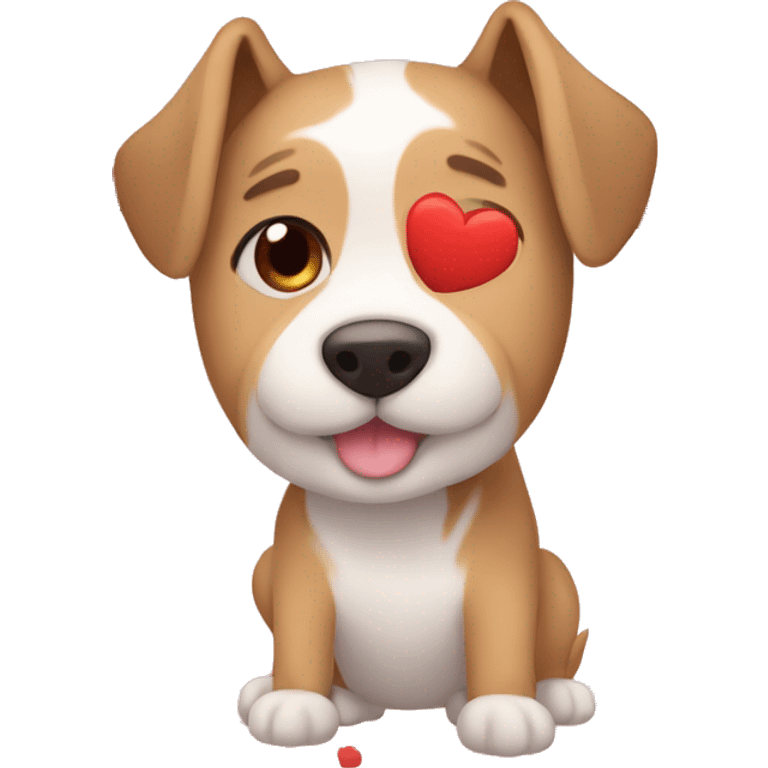 Perro con corazones  emoji